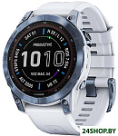 Fenix 7 Sapphire Solar 47 мм (голубой минерал/белый камень)