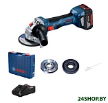 Картинка Угловая шлифмашина Bosch GWS 180-LI Professional 06019H90R1 (с 1-м АКБ, кейс)