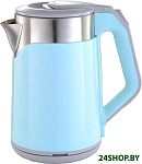 Картинка Чайник HOMESTAR HS-1019 (стальной, голубой)