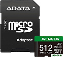 Карта памяти ADATA SPEED PLUS microSDXC 512GB UD512GUI3V30A2SP-RA1 (с адаптером)
