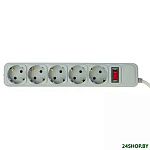 Картинка Сетевой фильтр PC Pet AP01006-5-GR 5 м (5 розеток) серый