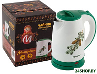 Картинка Электрочайник МАТРЁНА MA-120 (стальной/шишки)