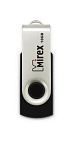 Картинка USB Flash Mirex SWIVEL RUBBER BLACK 16GB (13600-FMURUS16)