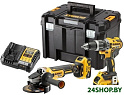 DeWalt DCK2080P2T (шуруповерт, болгарка, 2 АКБ, кейс)