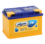 Картинка Автомобильный аккумулятор AKOM 6СТ-75VL (75 А·ч)