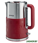 Картинка Чайник электрический Gorenje K17FER ( красный/серебристый)