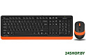 Клавиатура + мышь A4Tech Fstyler FG1010 (черный/оранжевый)