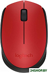 Картинка Мышь Logitech M171 (красный/черный)