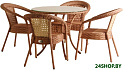 Обеденная группа Aiko Rattan Deco 7035П круглый (бежевый)