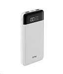 Картинка Портативное зарядное устройство TFN Slim Duo LCD 10000mAh (белый)