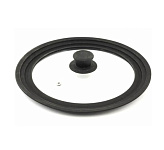 Картинка Крышка TimA 24 / 26 / 28 см с силиконовым ободом Black 48242628BL