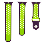 Картинка Ремешок Evolution AW40-SP01 для Apple Watch 38/40 мм (dark purple/fluo yellow)