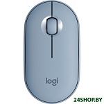 Картинка Мышь Logitech M350 Pebble (голубой)