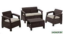 Картинка Комплект садовой мебели Keter Corfu Set 258952 (коричневый)