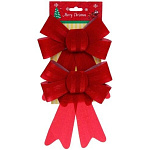 Картинка Елочная игрушка Серпантин Красный блеск 2 шт 185-0152