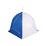 Картинка Зимняя палатка Пингвин 1 Люкс (1 слой, четырехлучевая, белый/синий)