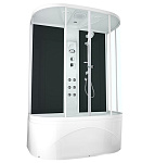 Картинка Душевая кабина Domani-Spa Neat high 148x80 (черные стенки, прозрачное стекло)