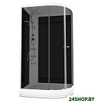 Картинка Душевая кабина Domani-Spa Delight 128 120x80 L с гидромассажем (черный/тонированное)