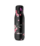 Картинка Фляга-термос Zoku ZK142-12 500 мл (черный, рисунок цветы)