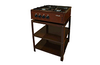 Картинка Газовая плитка Лысьва ПГЭН 1/3г6 М (со стеллажом, коричневый)