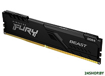 Картинка Оперативная память Kingston FURY Beast 16GB DDR4 PC4-29800 KF437C19BB1/16