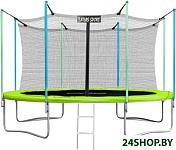 Картинка Батут ATLAS SPORT 374 см (12 ft) GREEN (с внутренней сеткой и лестницей)