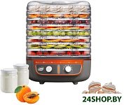 Картинка Сушилка для овощей и фруктов ВЕЛИКИЕ РЕКИ Волга-9 (оранжевая)