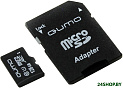 Карта памяти QUMO QM128GMICSDXC10U1 (128Gb) с адаптером