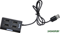 Картинка Разветвитель USB 2.0 Buro BU-HUB4-U2.0 черный