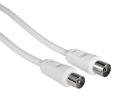 Картинка Кабель Hama H-11904 Coax (m)/Coax (f) (1.5 м) (00011904) (белый)