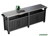 Картинка Стол садовый Keter Unity Chef 415L 249459 (графит)