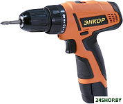 Картинка Дрель-шуруповерт Энкор ДША-2 12ЭР/10Л (с 2-мя АКБ)