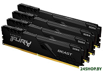 Картинка Оперативная память Kingston FURY Beast 4x4GB DDR4 PC4-21300 KF426C16BBK4/16