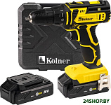 Картинка Дрель-шуруповерт Kolner KCD 20-2LC (с 2-мя АКБ, кейс)