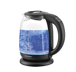 Картинка Чайник электрический Hyundai HYK-S3809 (черный/стеклянный корпус)