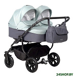 Картинка Детская универсальная коляска INDIGO Charlotte Sity Duo (Cs 02, темно-серый/шалфей)