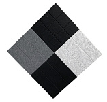 Картинка Декоративная панель из фетра (набор 4 шт) (серо-черный)