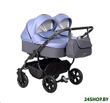 Картинка Детская универсальная коляска INDIGO Charlotte Sity Duo (Cs 06, темно-серый/сине-серый)