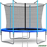 Картинка Батут Atlas Sport 252 см - 8ft (с лестницей, внутренняя сетка, синий)