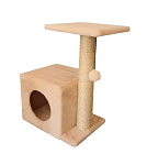 Картинка Комплекс для кошек Cat House С боковой полкой 0.58 (сизаль бежевый)