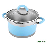 Картинка Кастрюля LARA SKY BLUE LR02-444 (нержавеющая сталь)