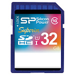 Картинка Карта памяти Silicon-Power SDHC Superior UHS-1 (Class 10) 32 GB (SP032GBSDHCU1V10)
