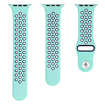 Картинка Ремешок Evolution AW40-SP01 для Apple Watch 38/40 мм (light green/midnight blue)
