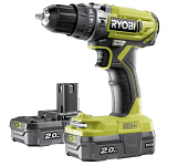 Картинка Ударный шуруповерт RYOBI R18PD2-220S 5133004459 (с 2-мя АКБ, сумка)