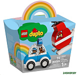 Картинка Конструктор Lego Duplo Пожарный вертолет и полицейский автомобиль 10957