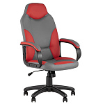 Картинка Кресло Stool Group Кронос искусственная кожа (серый/красный)