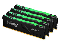 Картинка Оперативная память Kingston FURY Beast RGB 4x8GB DDR4 PC4-21300 KF426C16BBAK4/32