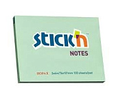 Картинка Блок самоклеящийся бумажный Stickn Hopax 21153 (зеленый)