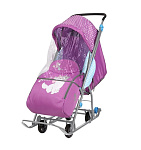 Картинка Санки-коляска Nika Baby 1 DB1/1 Disney (кошечка Мари, орхидея)