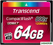 Картинка Карта памяти Transcend 800x CompactFlash Premium 64GB (TS64GCF800)